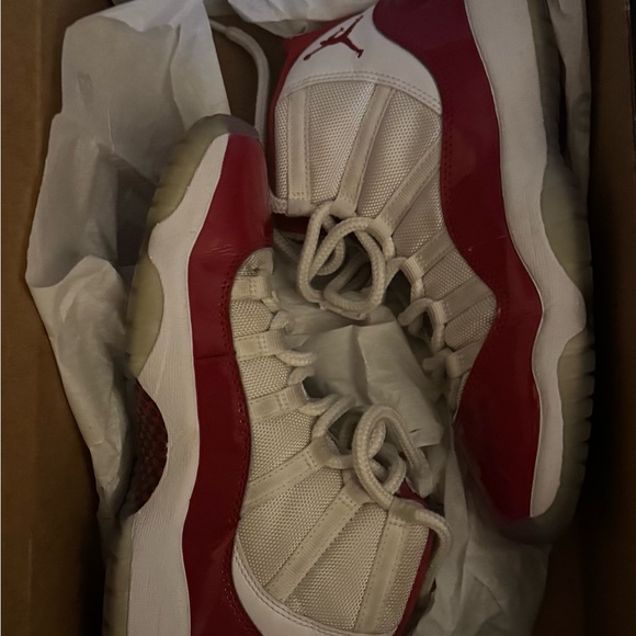 Air Jordan Red and White Sneakers